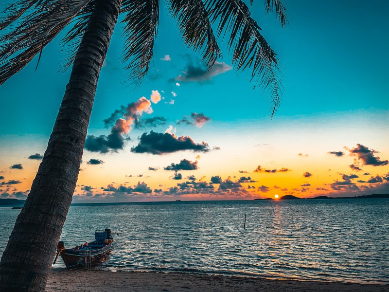 beautiful sunset in Samui